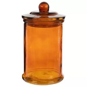 (2) Amber Bell Jar Container